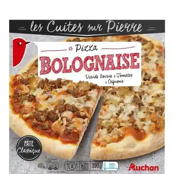 Auchan Pizza bolognaise cuite sur pierre surgelée auchan offre