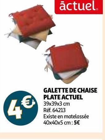 Auchan Galette de chaise plate actuel offre