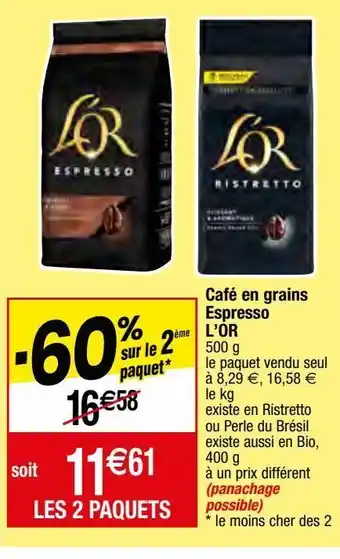 Migros Café en grains l'or offre