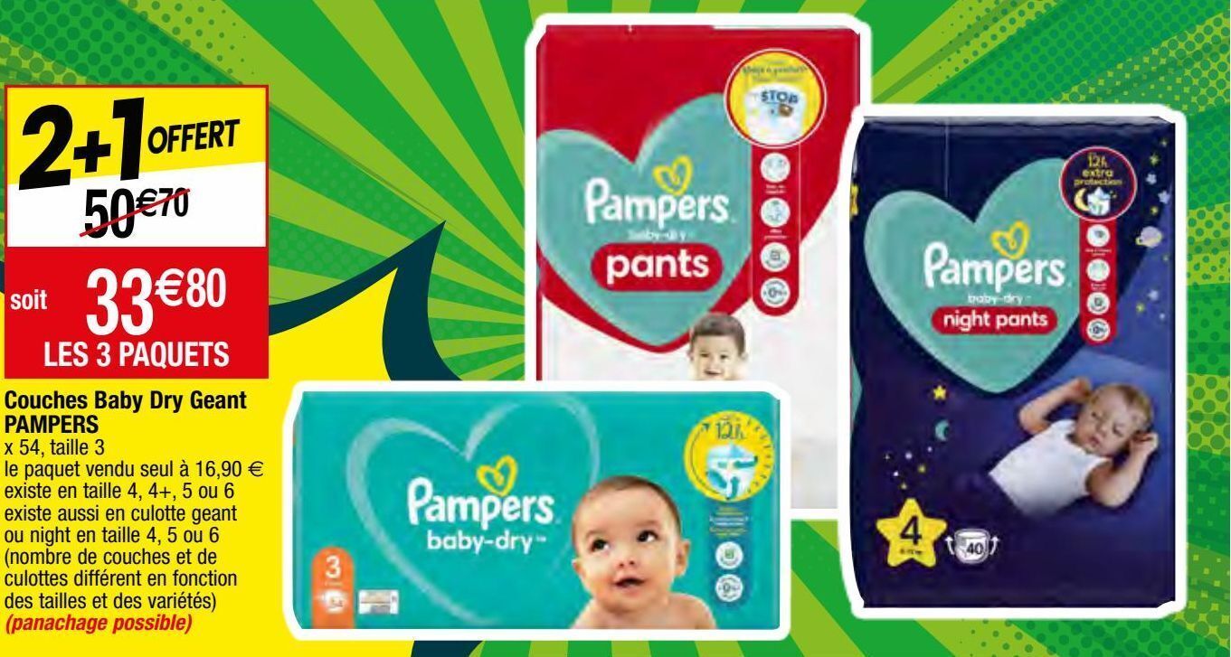 Promo Couches pampers chez Migros