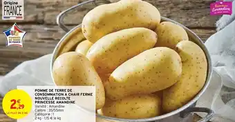 Intermarché Pomme de terre de consommation a chair ferme nouvelle recolte princesse amandine offre