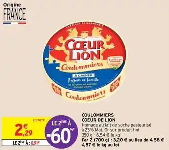 Intermarché COEUR DE LION coulommiers offre