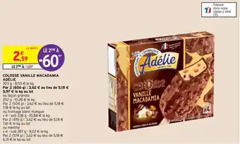 Intermarché ADÉLI colosse vanille macadamia offre