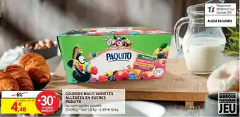 Intermarché PAQUITO gourdes multi variétés allégées en sucres offre