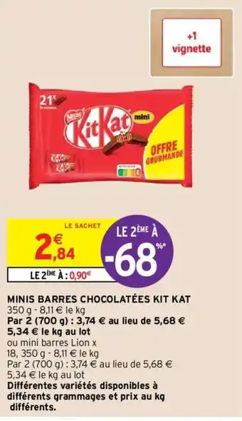 Intermarché KIT KAT minis barres chocolat offre