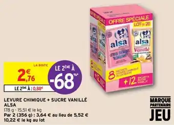 Intermarché ALSA levure chimique + sucre vanilé offre
