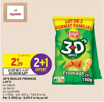Intermarché LAY'S 3d's bugles fromage offre