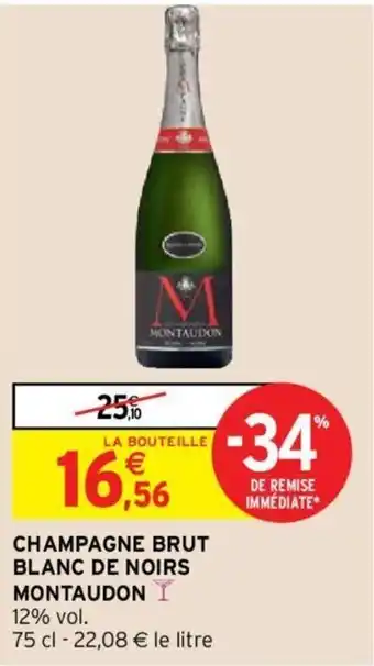 Champagne brut blanc de noirs montaudon
