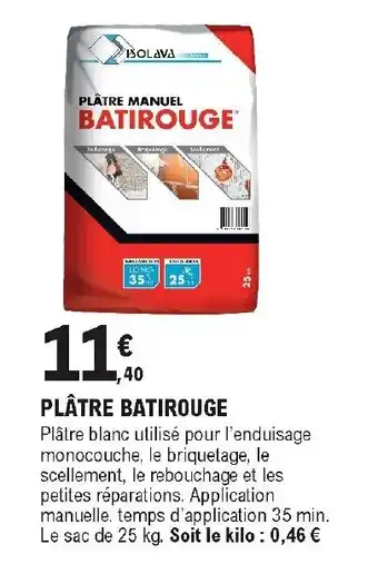 Plâtre batirouge