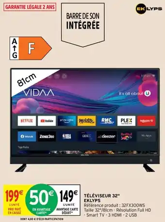 Intermarché Téléviseur 32 eklyps offre