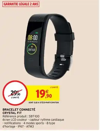 Bracelet connecté crystal fit