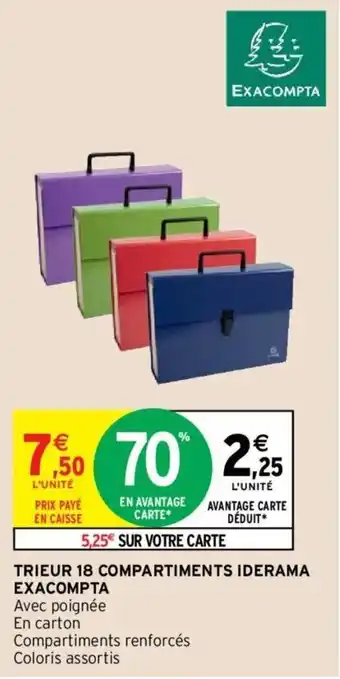 Intermarché Trieur 18 compartiments iderama exacompta offre