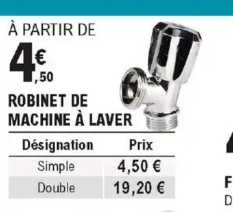 E.Leclerc Brico Robinet de machine à laver offre