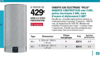 E.Leclerc Brico Chauffe-eau électrique offre