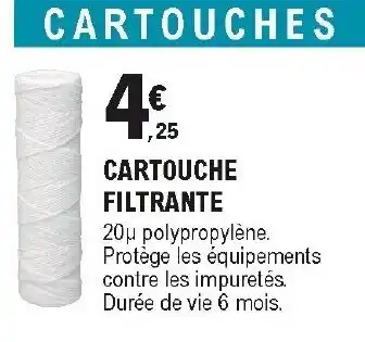E.Leclerc Brico Cartouche filtrante offre