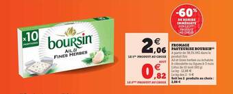 Super U Fromage pasteurisé boursin offre