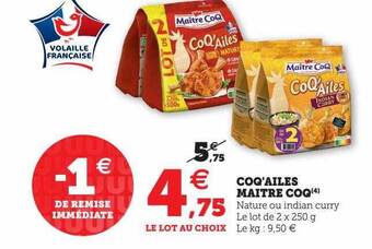 Super U Coq'ailes maître coq offre