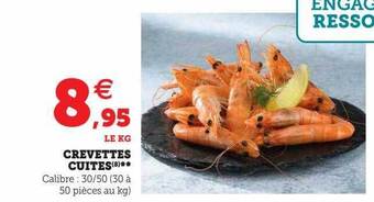 Super U Crevettes cuites offre