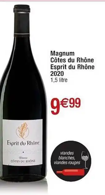Cora x Carrefour Magnum côtes du rhône esprit du rhône 2020 offre