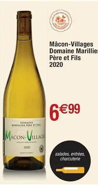 Mâcon-villages domaine marillier père et fils