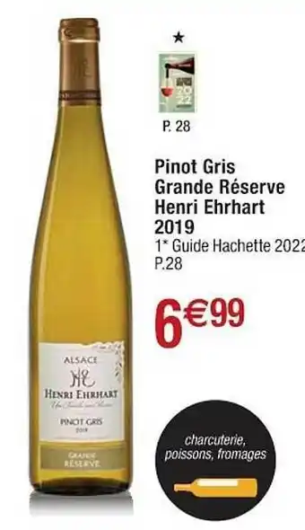 Pinot gris grande réserve henri ehrhart 2019