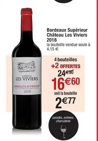 Cora x Carrefour Bordeaux supérieur château les viviers 2018 offre