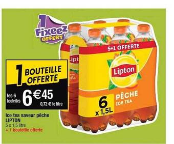Cora x Carrefour Ice tea saveur pêche lipton offre