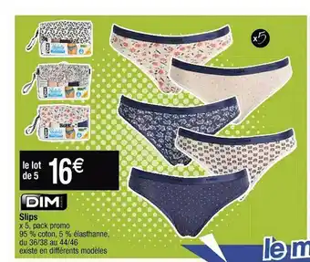 Cora x Carrefour Slips dim offre