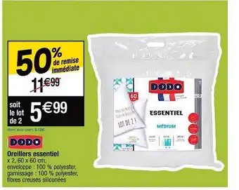 Oreillers essentiel dodo