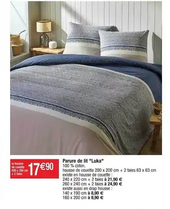 Cora x Carrefour Parure de lit offre