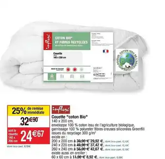 Cora x Carrefour Couette offre