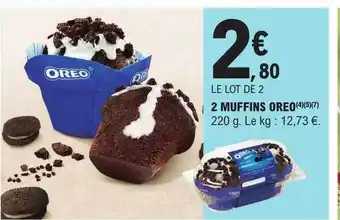 2 muffins oreo
