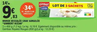 E.Leclerc Morue dessalée crue surgelée offre
