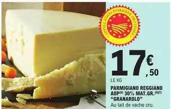 E.Leclerc Parmigiano reggiano aop 30% mat. gr. offre