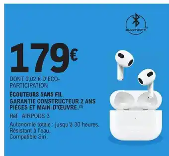 E.Leclerc Écouteurs sans fil offre