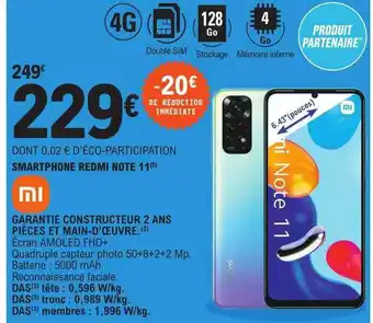 E.Leclerc Smartphone redmi note 11 xiaomi offre