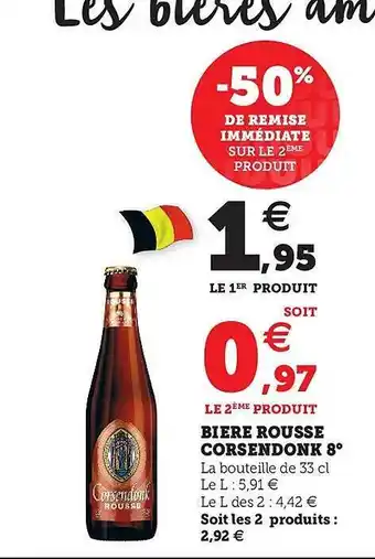 Super U Bière rousse corsendonk 8° offre