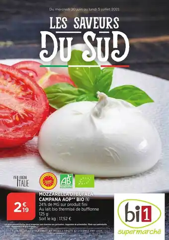 Bi1 Mozzarella Di Bufala Campana Aop Bio offre