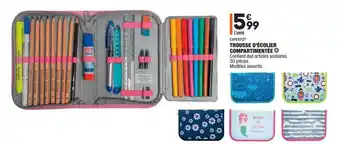 ALDI Expertiz Trousse D'écolier Compartimentée offre