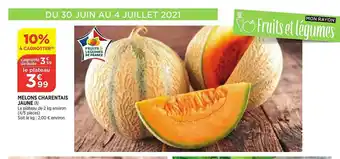 Bi1 Melons Charentais Jaune offre