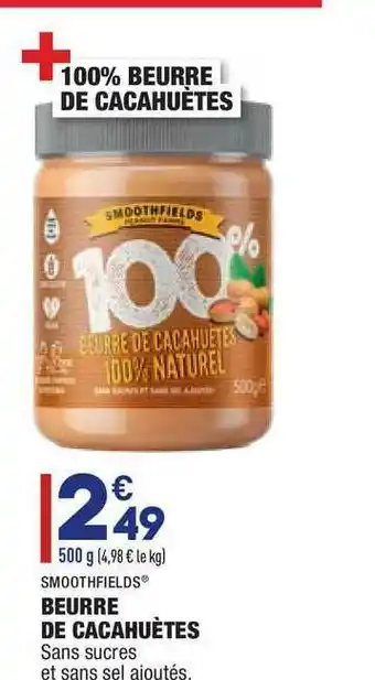 ALDI Smoothfields Beurre De Cacahuètes offre