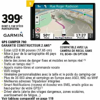 E.Leclerc L'Auto Gps Camper 780 Garmin offre