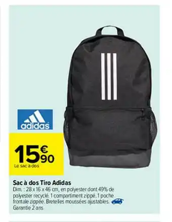 Carrefour Sac à Dos Tiro Adidas offre