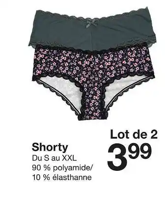 Zeeman Lot De 2 Shorty offre