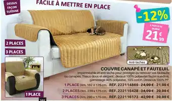 Shopix Couvre Canapé Et Fauteuil offre