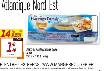 Netto Filet de Harengs Fumés Doux Netto offre