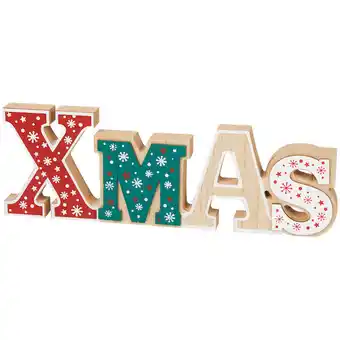 Action Mot de décoration de noël en bois offre