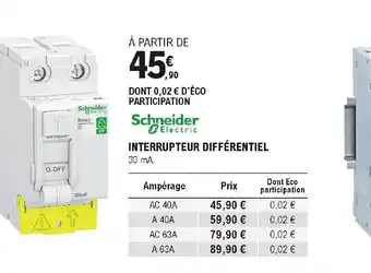 E.Leclerc Brico Interrupteur différentiel offre