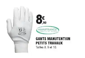 Gants manutention petits travaux