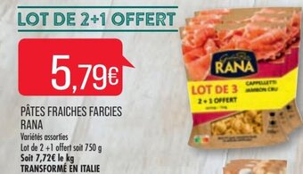 Match Rana Pâtes Fraiches Farcies offre